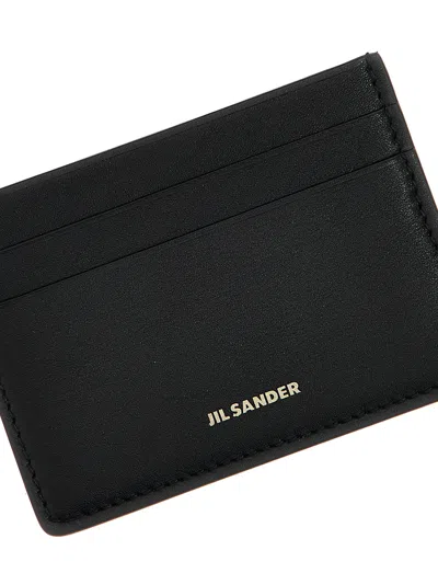 Jil Sander Logo Detail Leather Card Holder