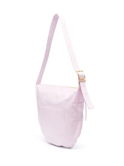 Jil Sander Medium Crinkled Leather Shoulder Bag