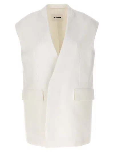 Jil Sander Flap Pockets Oversized Tailored Vest
