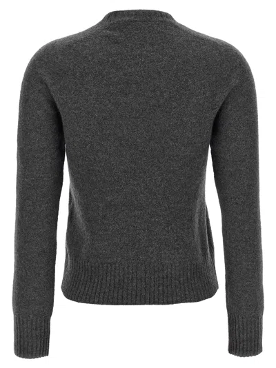Jil Sander Crew Neck Wool Sweater With Ribbed Cuffs