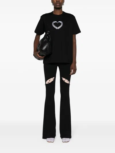 Junya Watanabe Graphic-heart Print Cotton T-shirt