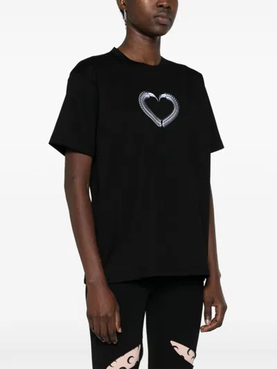 Junya Watanabe Graphic-heart Print Cotton T-shirt