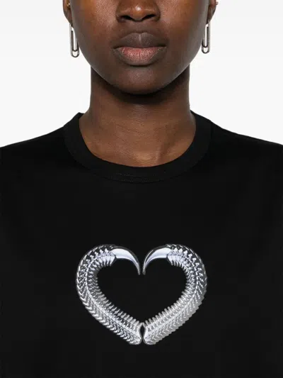 Junya Watanabe Graphic-heart Print Cotton T-shirt