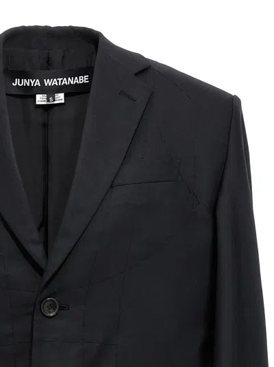 Junya Watanabe Wool Cape With Tailored Fit And Mid-length