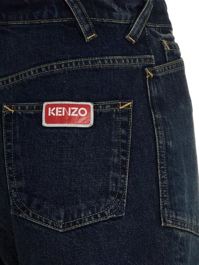 Kenzo Women Denim Shorts In Blue