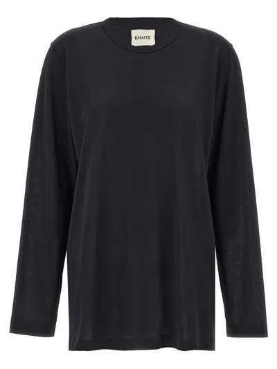 Khaite Round Collar And Long-sleeved T-shirt