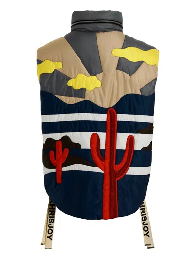 Khrisjoy Oversize Patchwork Colorblock Nylon Vest