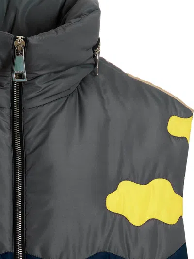 Khrisjoy Oversize Patchwork Colorblock Nylon Vest