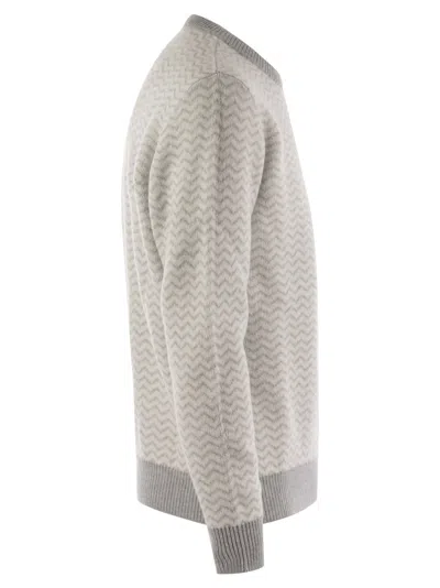 Kiton Chevron Ribbed Sweater