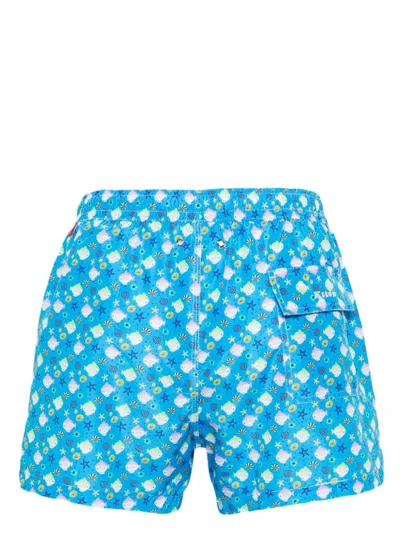 Kiton Swim Shorts Featuring Graphic Print And Drawstring