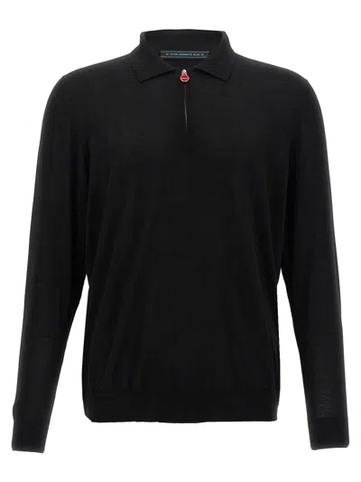 Shop Kiton Wool Polo Shirt