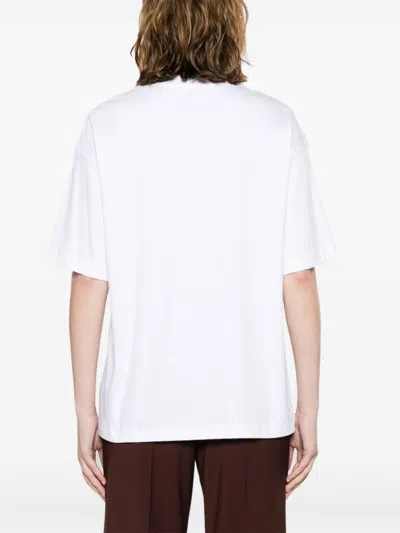 Lanvin White Oversized Embroidered Curb T-shirt