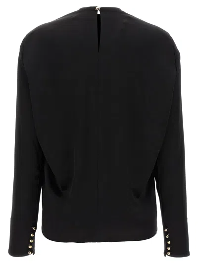 Lanvin Draped Long-sleeved Blouse