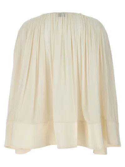 Lanvin Pleated Tie Detail Loose Fit Shirt