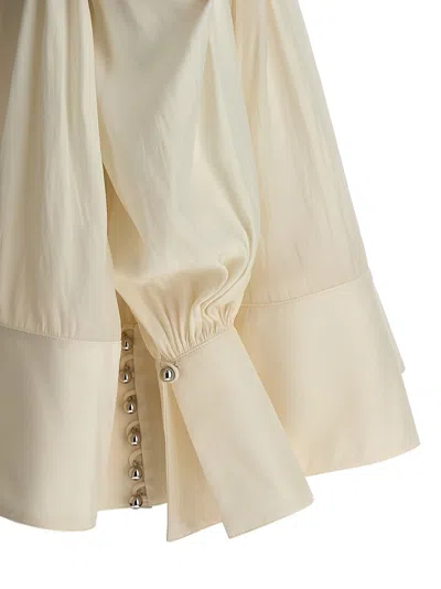Lanvin Pleated Tie Detail Loose Fit Shirt