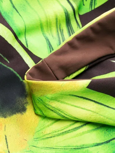 Louisa Ballou Plunge Print Swimsuit