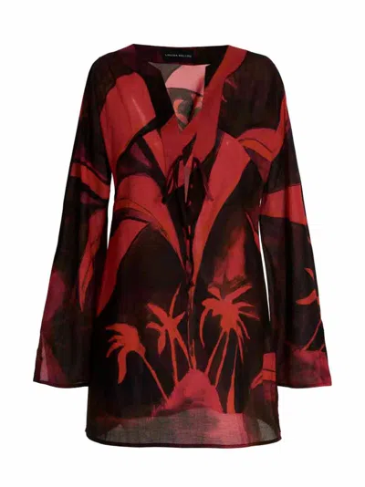 Shop Louisa Ballou Printed Short Kaftano