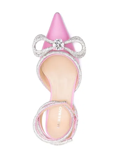 Mach & Mach Pre Double Bow Satin Slingback Ballet Flats