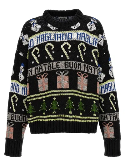 Magliano Festive Crew Neck Sweater With Graphic Motifs