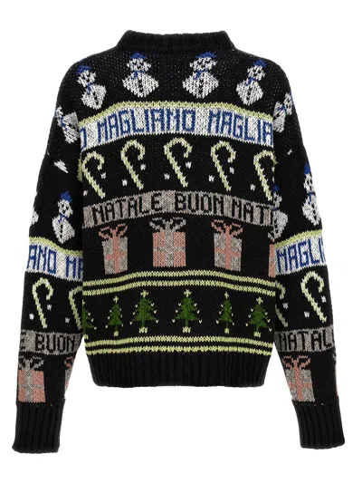 Magliano Festive Crew Neck Sweater With Graphic Motifs