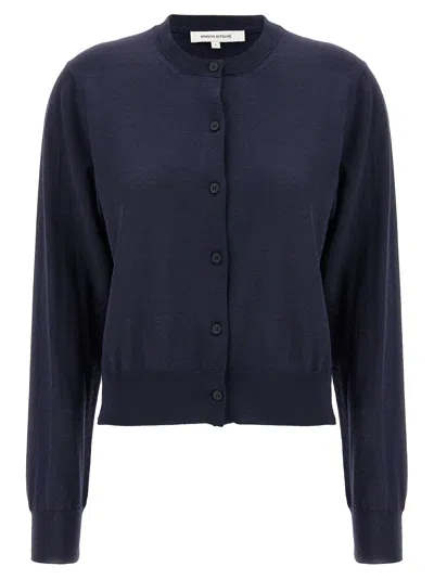 Maison Kitsuné Merino Wool Cardigan With Embroidered Fox Patch