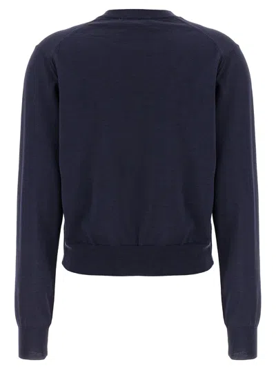 Maison Kitsuné Merino Wool Cardigan With Embroidered Fox Patch