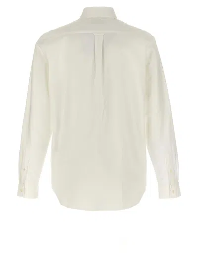 Maison Kitsuné Button Down Classic Shirt With Institutional Fox H Clothing In White