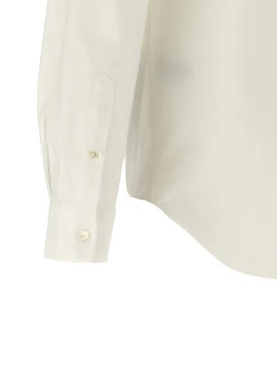 Maison Kitsuné Button Down Classic Shirt With Institutional Fox H Clothing In White