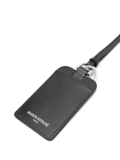 Maison Kitsuné Fox Head Leather Neck Cardholder