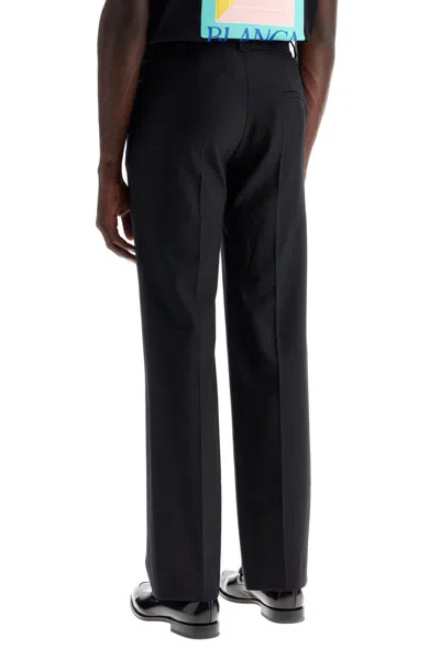 Shop Casablanca Tailored Slim Fit Trousers In Black