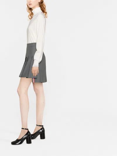 Maison Margiela White High Neck Sweater With Contrasting Stitching