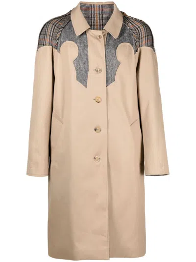 Shop Maison Margiela Wool Reversible Trench Coat