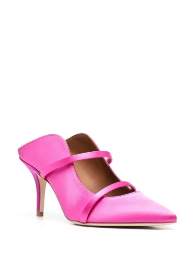 Malone Souliers Satin Mules With Double Strap Detail