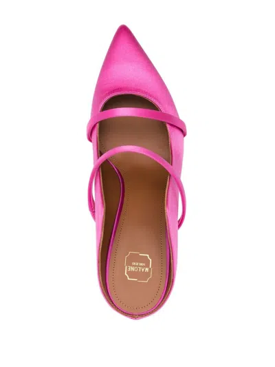 Malone Souliers Satin Mules With Double Strap Detail