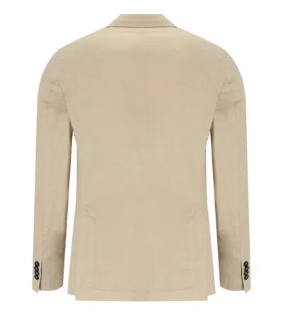Manuel Ritz Beige Single Breasted Jacket In Neutral
