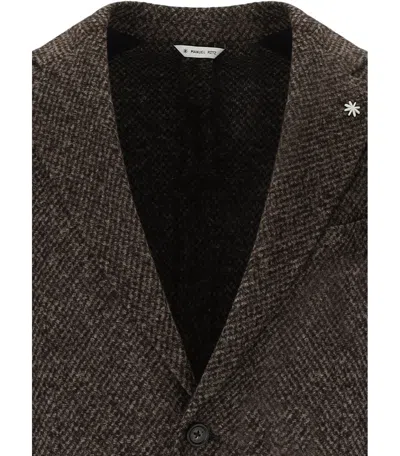 Manuel Ritz Brown Single Breasted Jacket