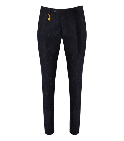 Manuel Ritz Slim Fit Melange Blue Pants
