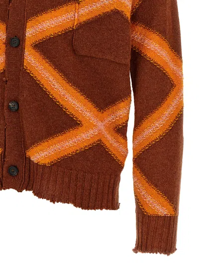 Marni Geometric-pattern Virgin Wool Cardigan