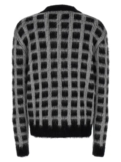 Shop Marni 'brushed Check Fuzzy Wuzzy' Cardigan