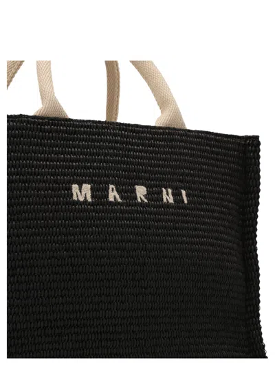 Marni Mini Tote Shopping Bag In Black