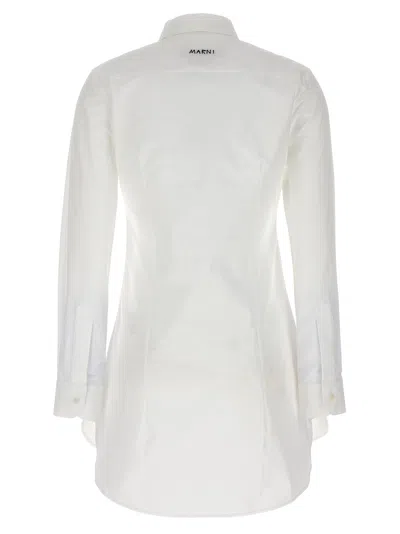 Marni Camicia In Popeline Bianco Donna