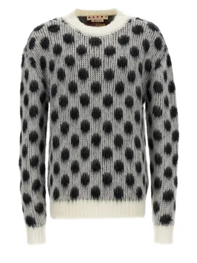 Marni Polka-dot Mohair-blend Sweater In Printed