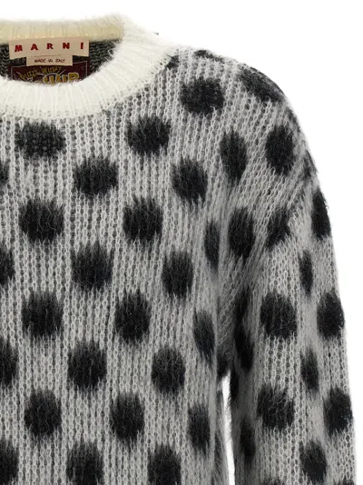 Marni Polka-dot Mohair-blend Sweater In Printed