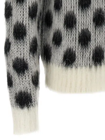 Marni Polka-dot Mohair-blend Sweater In Printed