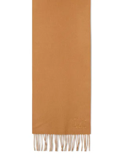 Shop Max Mara 'wsdalia' Brown Cashmere Scarf