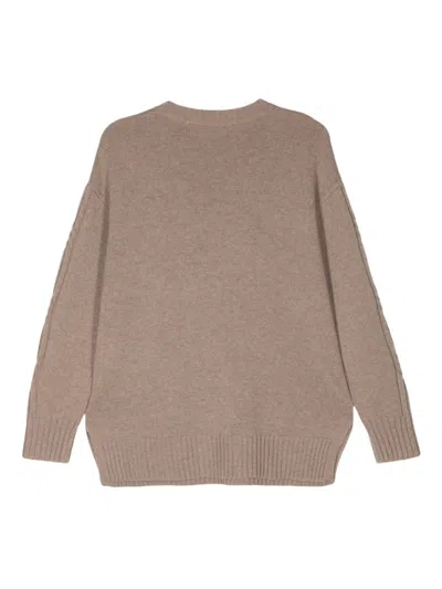 Max Mara Cable Knit Cashmere Crewneck Jumper