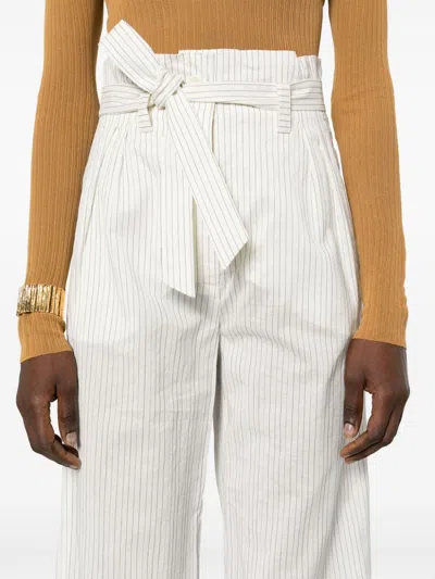 Max Mara Cotton And Silk Blend Trousers