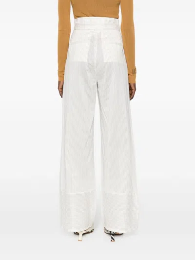 Shop Max Mara Cotton And Silk Blend Trousers