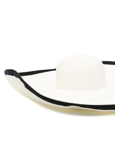 Max Mara White Oversized Straw Hat