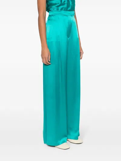 Max Mara Women Satin Wide-leg Silk Trousers